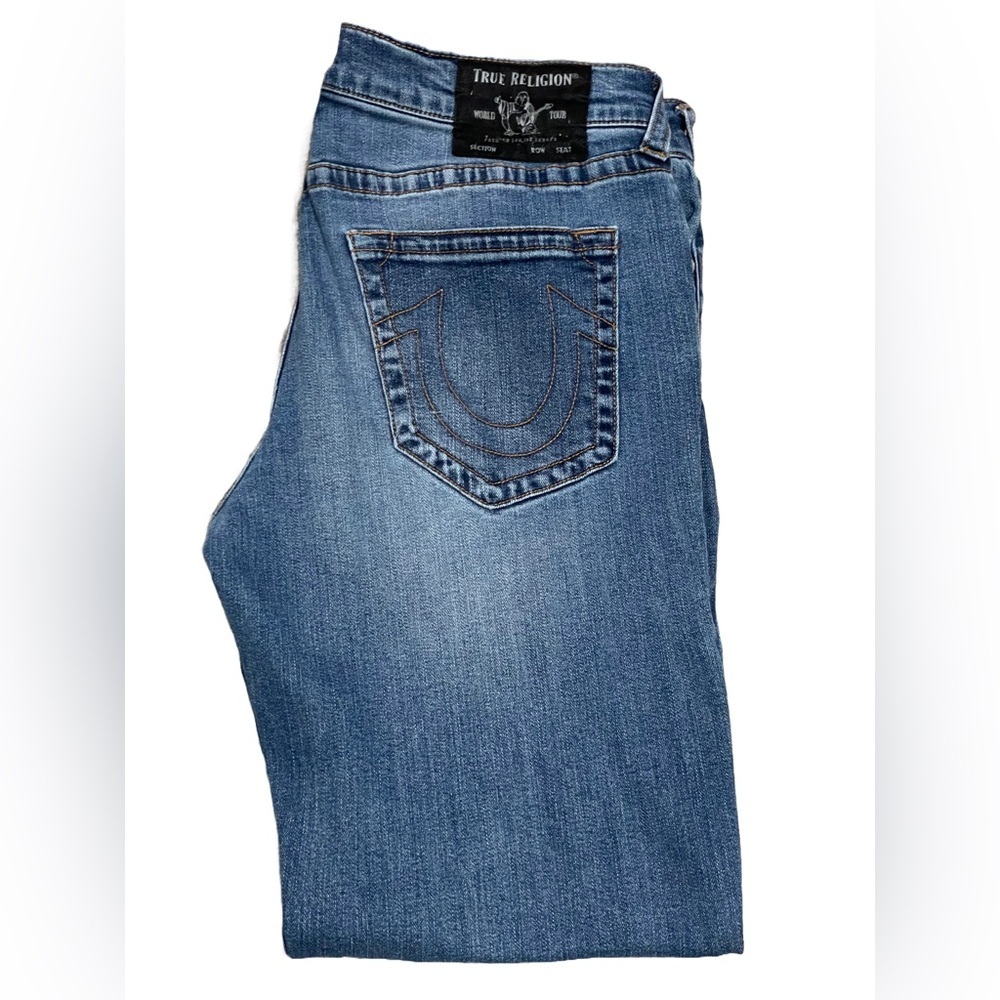 TRUE RELIGION Men’s Jeans- GENO Relaxed SLIM- INDIGO BLUE W34 L36